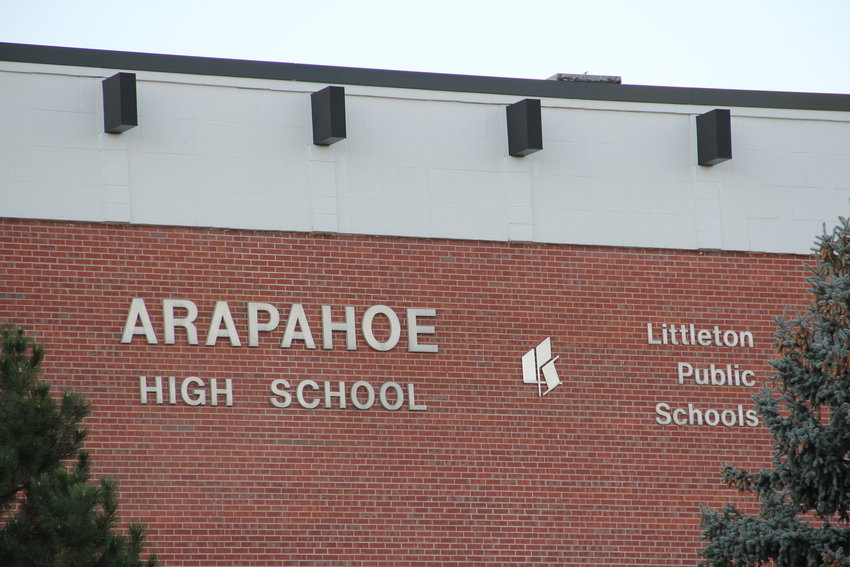 Arapahoe High School at East Dry Creek Road and South University Boulevard in Centennial.